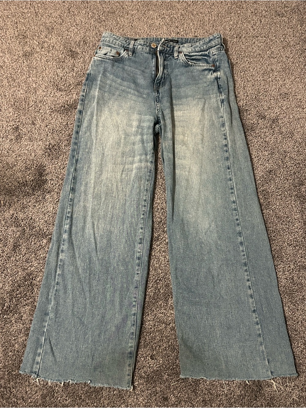 High-Rise Light Blue Wide Leg Jeans for Women